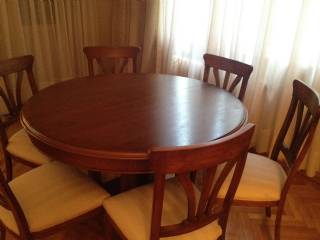 Ceviz Cila Uygulama Yemek Masası Ve Sandalyeler