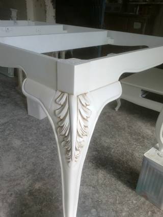 Oymalı Masa Boyama Country Cila